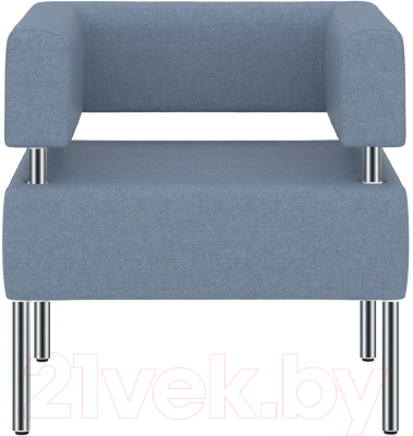 Кресло мягкое Euroforma МС МСK Kardif/Woolen 15 (светло-синий)