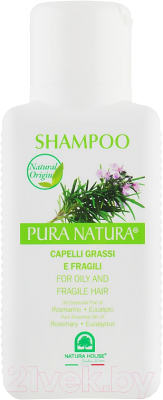 Шампунь для волос Natura House For Oily and Fragile Hair with Rosemary & Eucaliptus (250мл)