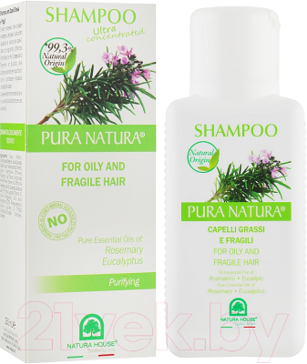 Шампунь для волос Natura House For Oily and Fragile Hair with Rosemary & Eucaliptus (250мл)