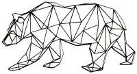 Декор настенный Arthata Белый медведь 25x50-B / 110-1 (черный) - 