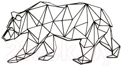 Декор настенный Arthata Белый медведь 25x50-B / 110-1 (черный)