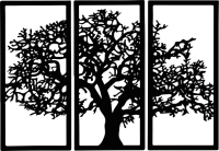 Декор настенный Arthata Дерево на закате 50x85-B / 112-3 (черный) - 