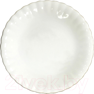 Тарелка закусочная (десертная) Cmielow i Chodziez Iwona / B164-0I00990 (золотая обводка)