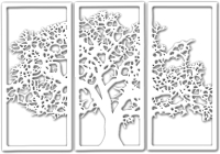 Декор настенный Arthata Дерево на закате 75x115-V / 112-3 (белый) - 