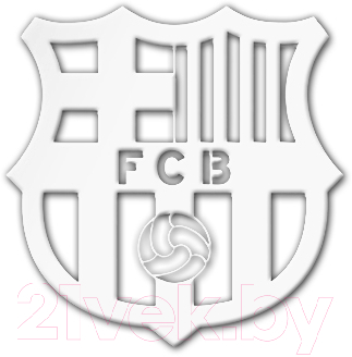 Декор настенный Arthata Football Club Barcelona 35x35-V / 113-1 (белый)