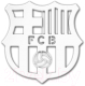 Декор настенный Arthata Football Club Barcelona 35x35-V / 113-1 (белый) - 