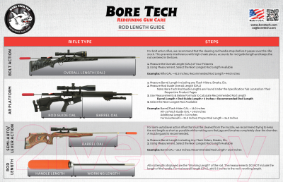 Шомпол для чистки оружия Bore Tech Stix 24.3к-р / BSTX-7336-00 (91см)