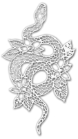 Декор настенный Arthata Змей 25x50-V / 119-1 (белый) - 