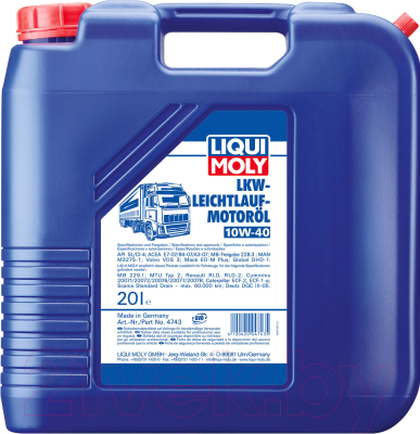 

Моторное масло Liqui Moly, LKW-Leichtlauf 10W40 / 4743