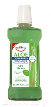Ополаскиватель для полости рта Equilibra Aloe тройного действия (500мл)
