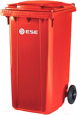 Контейнер для мусора Ese 120л (красный)