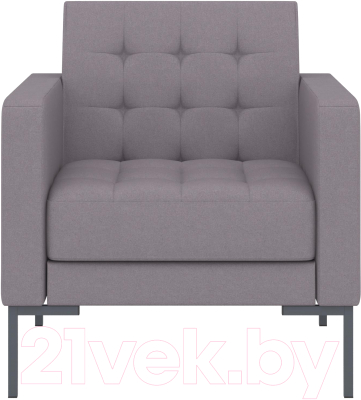Кресло мягкое Euroforma Нэкст NEXTK Velutto/Velours 09 (серо-фиолетовый)