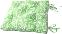 Подушка на стул Эскар Green Corals-S 50х50 / 121851150 (белый/зеленый) - 