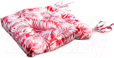 Подушка для садовой мебели Эскар Red Palma-S 50x50 / 121313150 (белый/красный)