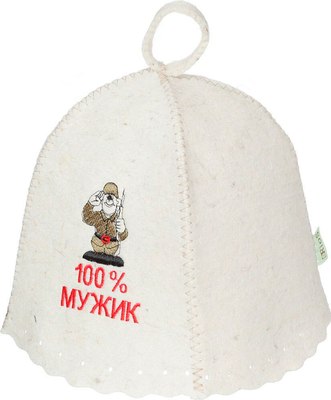 

Шапка для бани, 100% Мужик / 10031