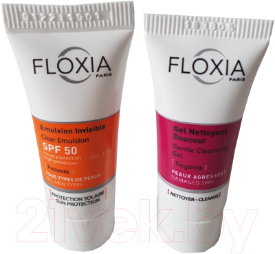 Набор косметики для лица Floxia Protexio эмульсия д/лица SPF50+Regenia гель д/умыв д/чув кожи (5мл+5мл)