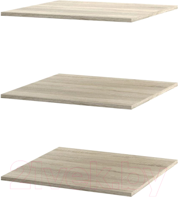 Комплект полок для корпусной мебели Мебелони Фортуна ШКК-01 600 (3 штуки, дуб сонома)