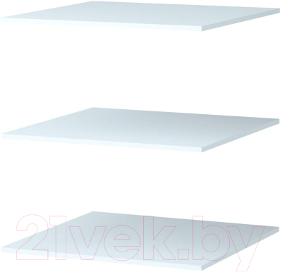 Комплект полок для корпусной мебели Мебелони Фортуна ШКК-01 600 (3 штуки, белый)