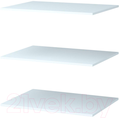 Комплект полок для корпусной мебели Мебелони Фортуна ШКК-01 800 (3 штуки, белый)