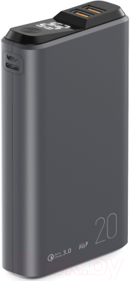 Изображение товара Портативное зарядное устройство Olmio QS-20 20000mAh / 039188 (темно-серый)
