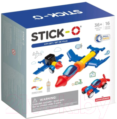 

Конструктор магнитный Stick-O, City Set / 902003
