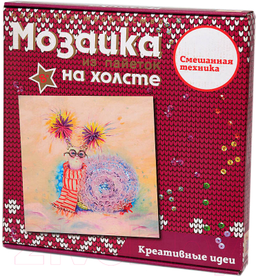 

Набор для творчества Волшебная мастерская, Мозаика из пайеток. Улиточка / МХ-29