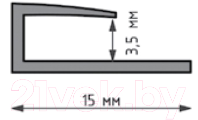 Профиль для стеновой панели Grace Стартовый для ПВХ панелей L-mini 4мм (3м)
