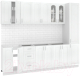 Кухонный гарнитур Кортекс-мебель Корнелия Ретро 2.6 без столешницы (ясень белый) - 
