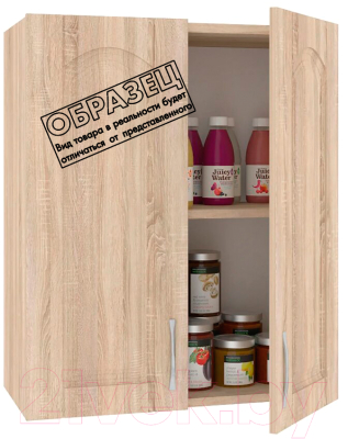 Шкаф навесной для кухни Кортекс-мебель Корнелия Ретро ВШ60 (ясень белый)