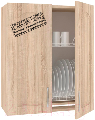 Шкаф навесной для кухни Кортекс-мебель Корнелия Ретро ВШ60с (ясень белый)