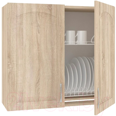 Шкаф навесной для кухни Кортекс-мебель Корнелия Ретро ВШ80с (дуб сонома)