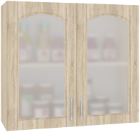 Шкаф навесной для кухни Кортекс-мебель Корнелия Ретро ВШ80ст (дуб сонома) - 