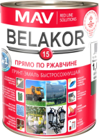 Грунт-эмаль MAV Belakor 15 Ral 6003 (1л, защитный матовый) - 