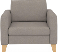 Кресло мягкое Euroforma Берген BERK Kardif/Woolen 11 (серый) - 