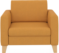Кресло мягкое Euroforma Берген BERK Kardif/Woolen 14 (оранжевый) - 