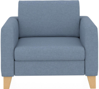Кресло мягкое Euroforma Берген BERK Kardif/Woolen 15 (светло-синий) - 