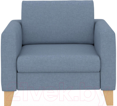 Кресло мягкое Euroforma Берген BERK Kardif/Woolen 15 (светло-синий)