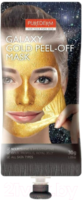Маска-пленка для лица Purederm Galaxy Gold Peel-Off Mask (30г)