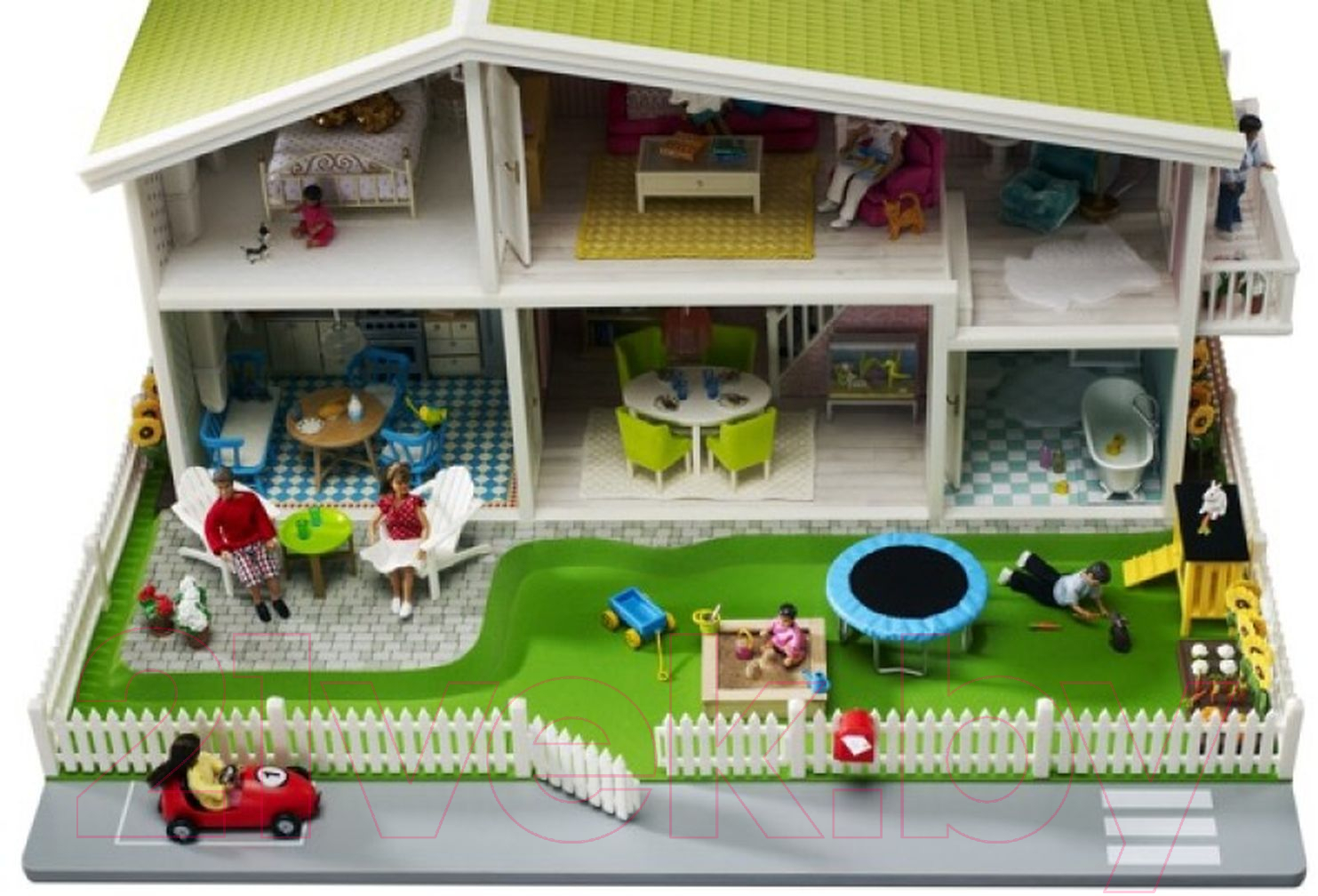 Аксессуар для кукольного домика Lundby Смоланд. Зеленый газон / LB-60101600