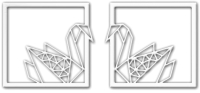 Декор настенный Arthata Лебеди 60x135-V / 133-2 (белый) - 
