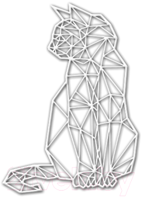 Декор настенный Arthata Кот на солнышке 50x70-V / 130-1 (белый)