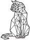 Декор настенный Arthata Кот на солнышке 30x40-B / 130-1 (черный) - 