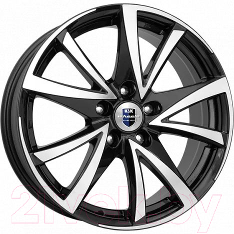 Литой диск K&K Арнар 16x7" 5x114.3мм DIA 66.1мм ET 50мм Алмаз черный