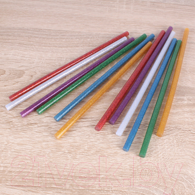 Изображение товара Клеевые стержни Darvish Цветные с блестками / DV-12463 (12шт)