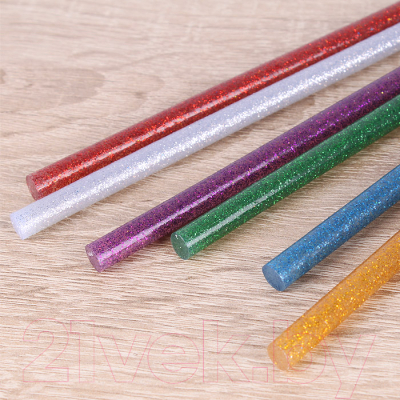 Изображение товара Клеевые стержни Darvish Цветные с блестками / DV-12463 (12шт)