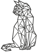 Декор настенный Arthata Кот на солнышке 50x70-B / 130-1 (черный) - 