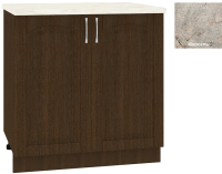 Шкаф-стол кухонный Кортекс-мебель Корнелия Ретро НШ80р (венге/марсель) - 