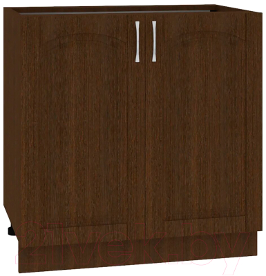 Шкаф-стол кухонный Кортекс-мебель Корнелия Ретро НШ80р без столешницы (венге)