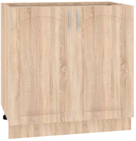 Шкаф-стол кухонный Кортекс-мебель Корнелия Ретро НШ80р без столешницы (дуб сонома) - 