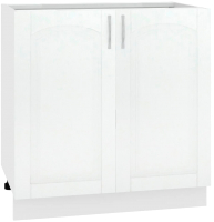 Шкаф-стол кухонный Кортекс-мебель Корнелия Ретро НШ80р без столешницы (ясень белый) - 